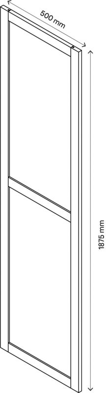 Drzwi do korpusu 50 x 187,5 cm GoodHome Atomia biały/szkło transparentne