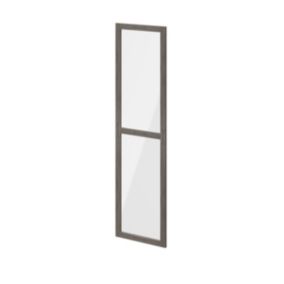 Drzwi do korpusu 50 x 187,5 cm GoodHome Atomia dąb szary/szkło transparentne