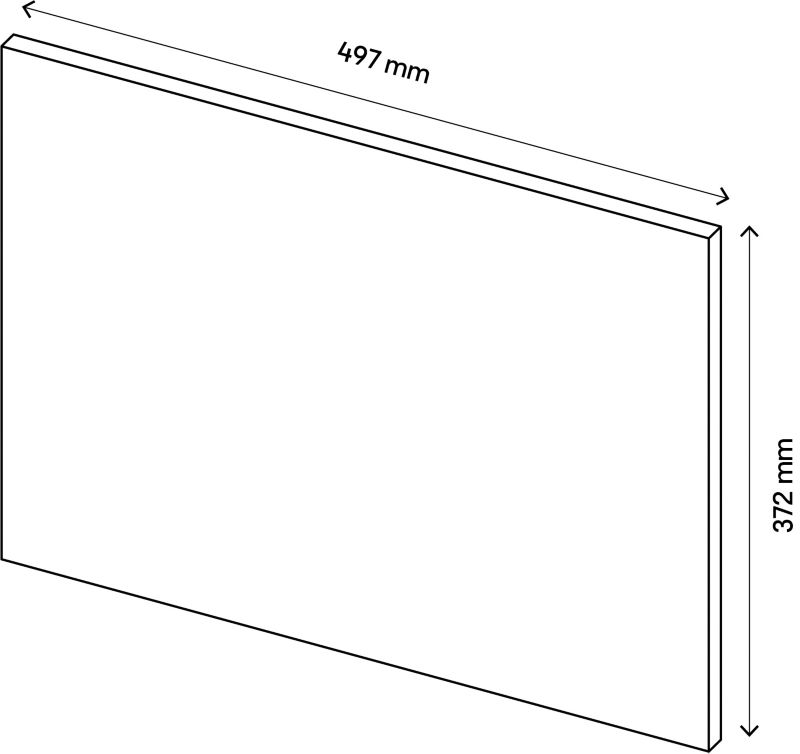 Drzwi do korpusu 50 x 37,5 cm GoodHome Atomia z ramką biały mat