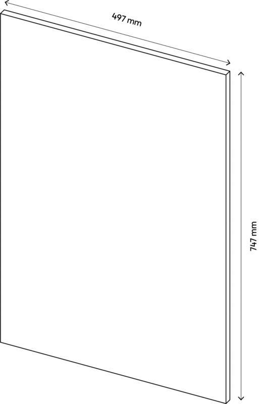 Drzwi do korpusu 50 x 75 cm GoodHome Atomia z ramką antracyt mat