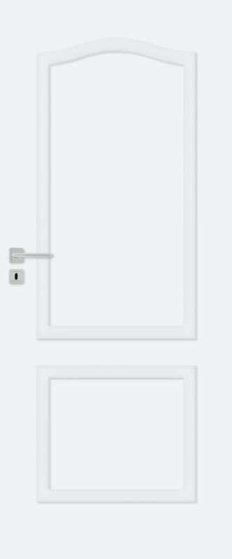 Drzwi pełne Archi 80 prawe białe lakierowane