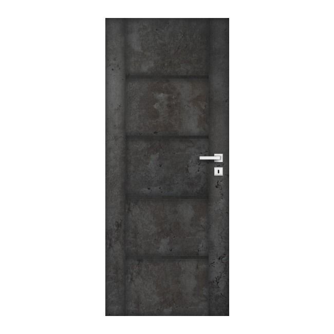 Drzwi pełne Bolzano 60 lewe ciemny beton