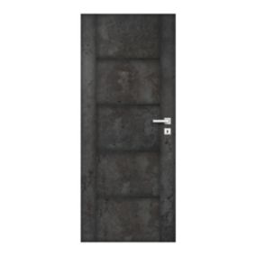 Drzwi pełne Bolzano 60 lewe ciemny beton