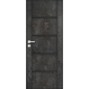 Drzwi pełne Bolzano 80 prawe ciemny beton