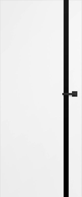 Drzwi pełne Exmoor 90 lewe białe czarna linia