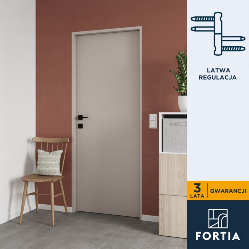 Drzwi pełne Fortia Exmoor 80 prawe kaszmir