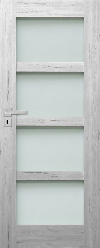 Drzwi pokojowe Connemara 80 prawe dąb silver