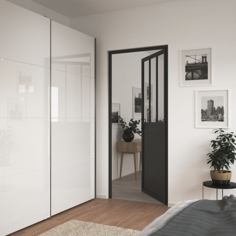 Drzwi pokojowe GoodHome industrialne 80 lewe czarne