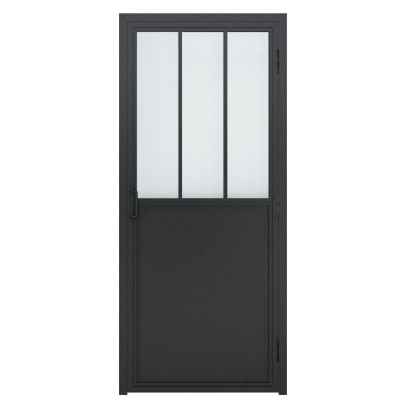 Drzwi pokojowe GoodHome industrialne 80 lewe czarne