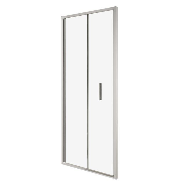 Drzwi prysznicowe Kerra Solid DH 90 CHR składane szkło transparentne 6 mm profile chrom 1 szt.