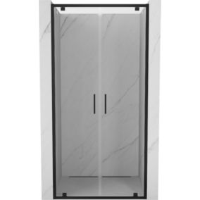 Drzwi prysznicowe Mexen Exo podwójne transparent 80 cm czarne 1 szt.