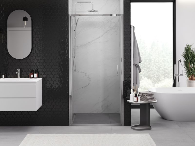Drzwi prysznicowe Mexen Exo transparent chrom 85x200 cm 1 szt.