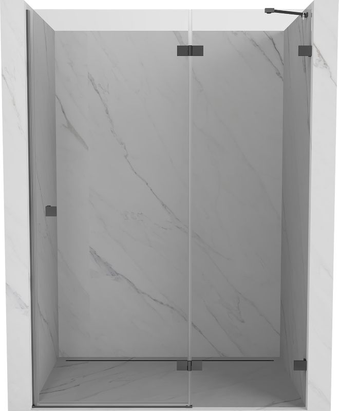 Drzwi prysznicowe Mexen Lunar gun metal 130x200 cm jednoskrzydłowe prawostronne 1 szt.