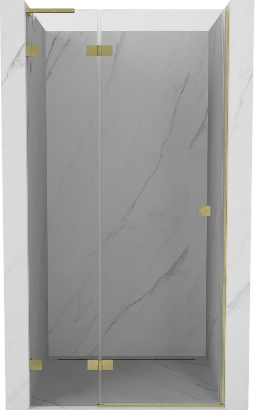 Drzwi prysznicowe Mexen Lunar L złoty szczotkowany 100x200 cm 1 szt.
