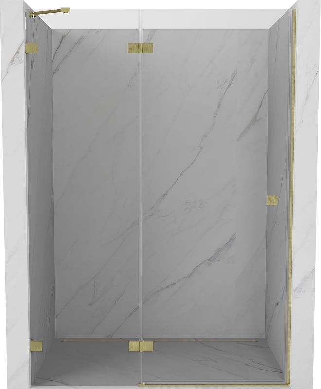 Drzwi prysznicowe Mexen Lunar transparentne złote 130x200 cm 1 szt.