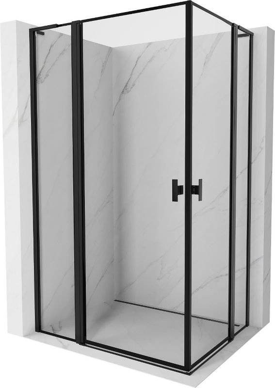 Drzwi prysznicowe Mexen Mist L czarne 115 x 105 cm 1 szt.