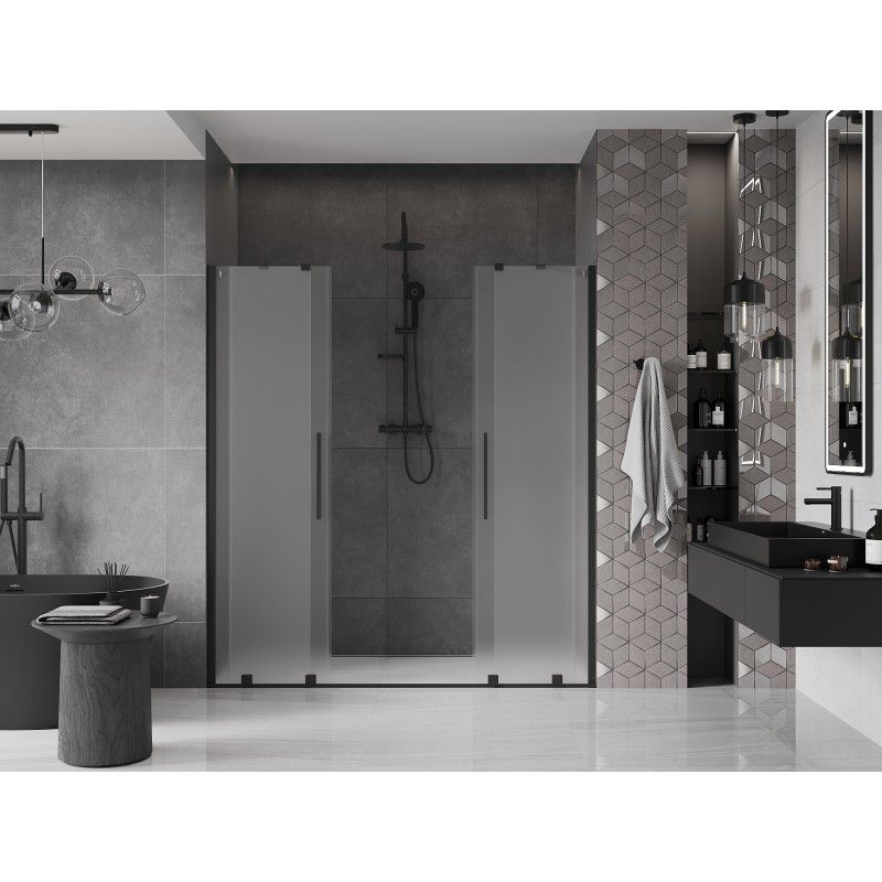 Drzwi prysznicowe Mexen Velar czarne 180x200 cm 1 szt.