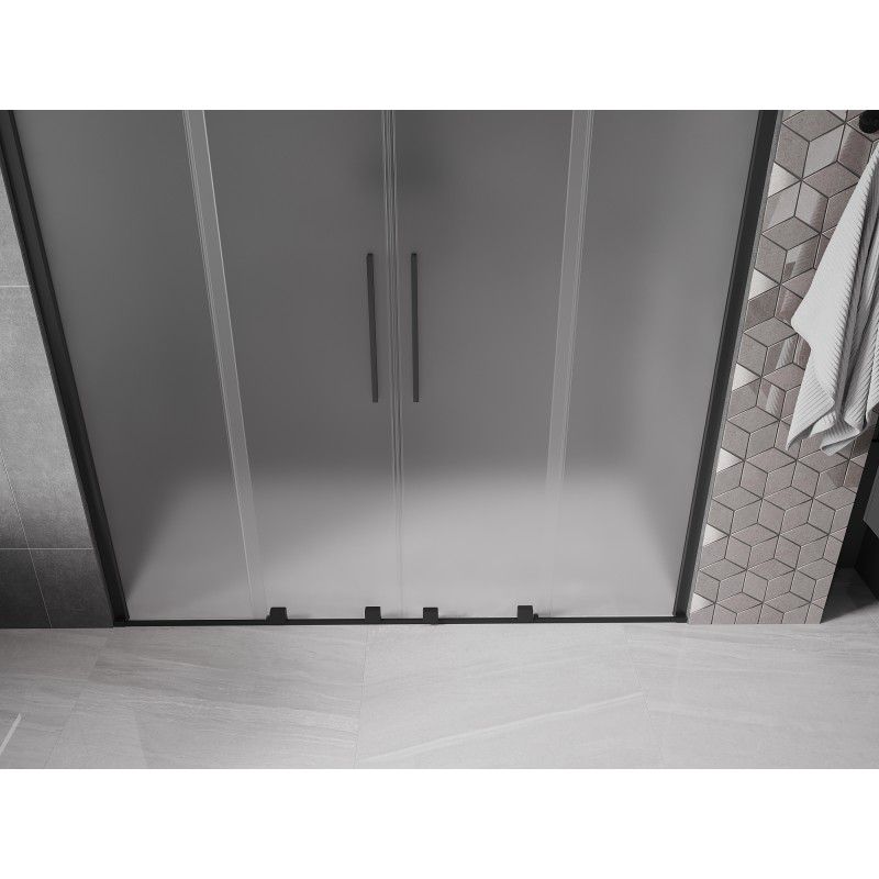 Drzwi prysznicowe Mexen Velar czarne 180x200 cm 1 szt.