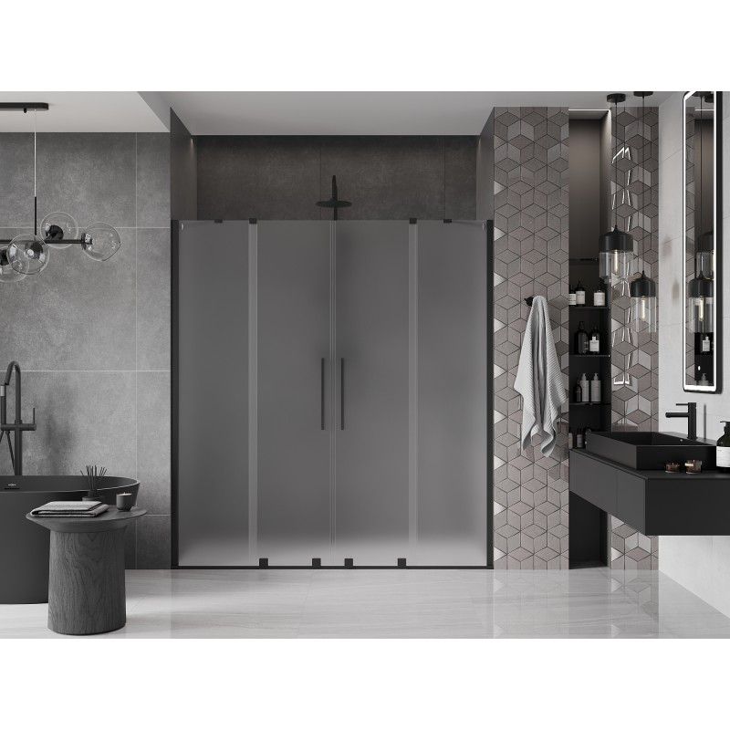 Drzwi prysznicowe Mexen Velar czarne 200x200 cm 1 szt.