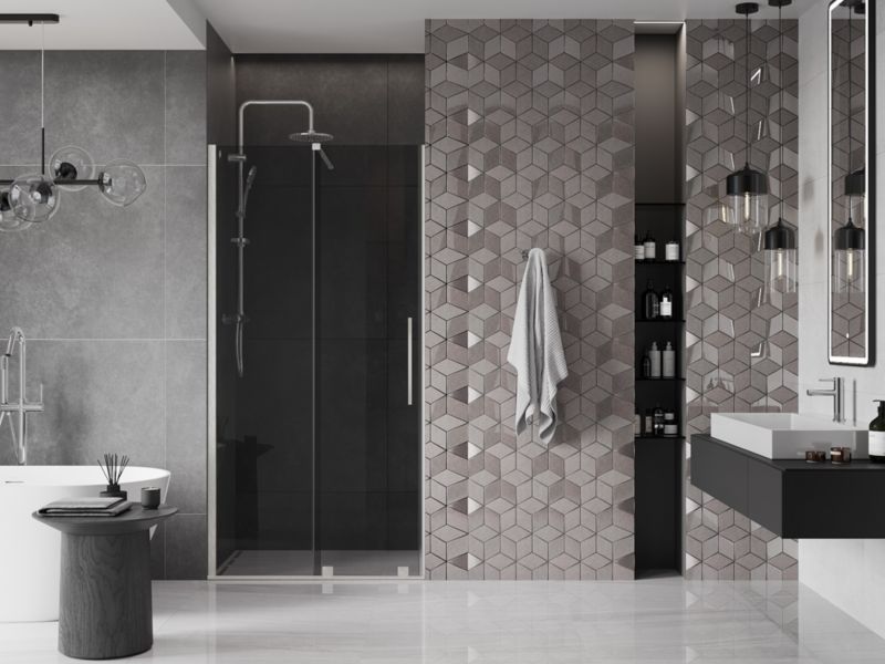 Drzwi prysznicowe Mexen Velar grafit 120x200 cm 1 szt.