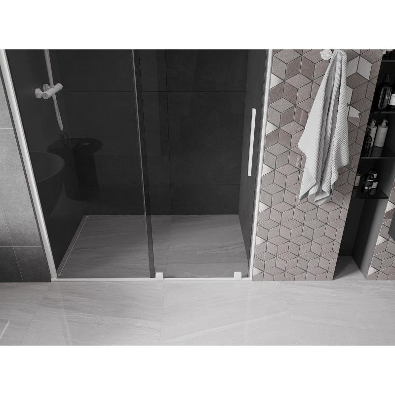 Drzwi prysznicowe Mexen Velar grafit białe 150x200 cm 1 szt.