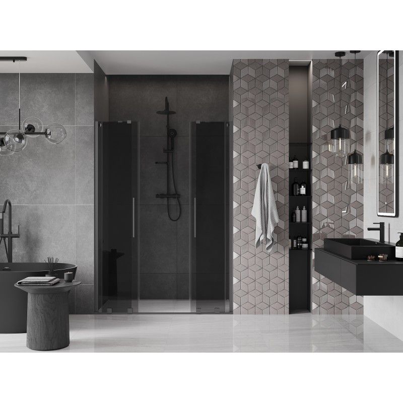 Drzwi prysznicowe Mexen Velar grafit gun metal 160x200 cm 1 szt.