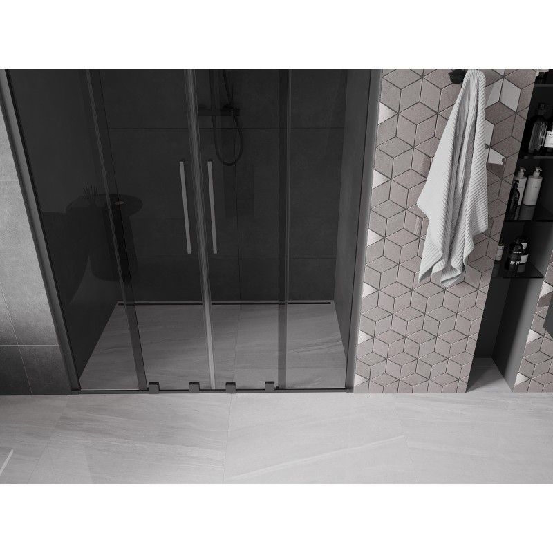 Drzwi prysznicowe Mexen Velar grafit gun metal 160x200 cm 1 szt.