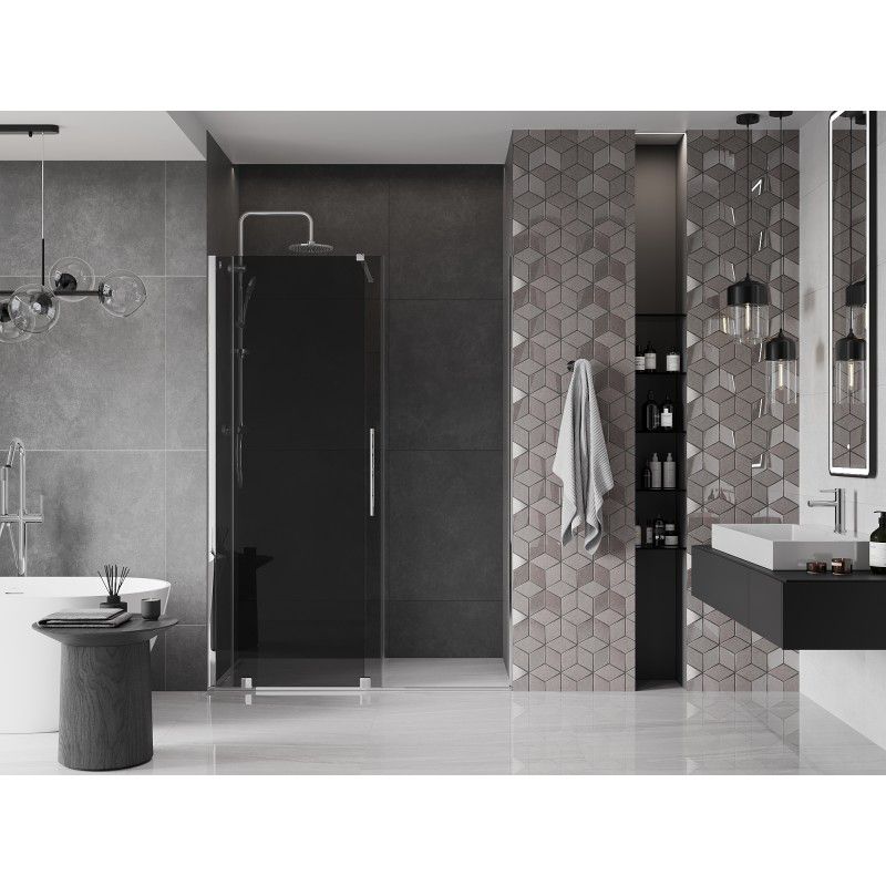 Drzwi prysznicowe Mexen Velar grafitowe 140x200 cm 1 szt.