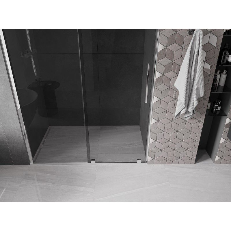 Drzwi prysznicowe Mexen Velar grafitowe 140x200 cm 1 szt.