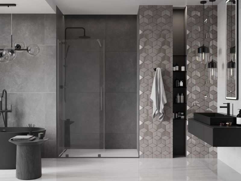 Drzwi prysznicowe Mexen Velar gun metal 150x200 cm 1 szt.
