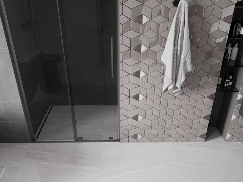 Drzwi prysznicowe Mexen Velar L grafit gun metal 100x200 cm 1 szt.