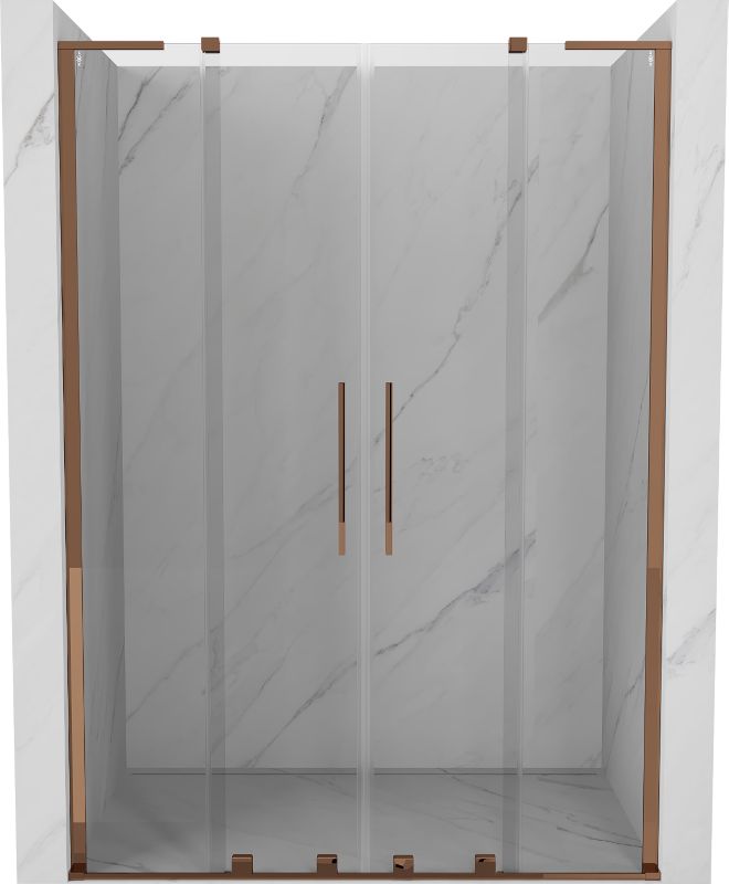 Drzwi prysznicowe Mexen Velar L różowe złoto 160x200 cm 1 szt.
