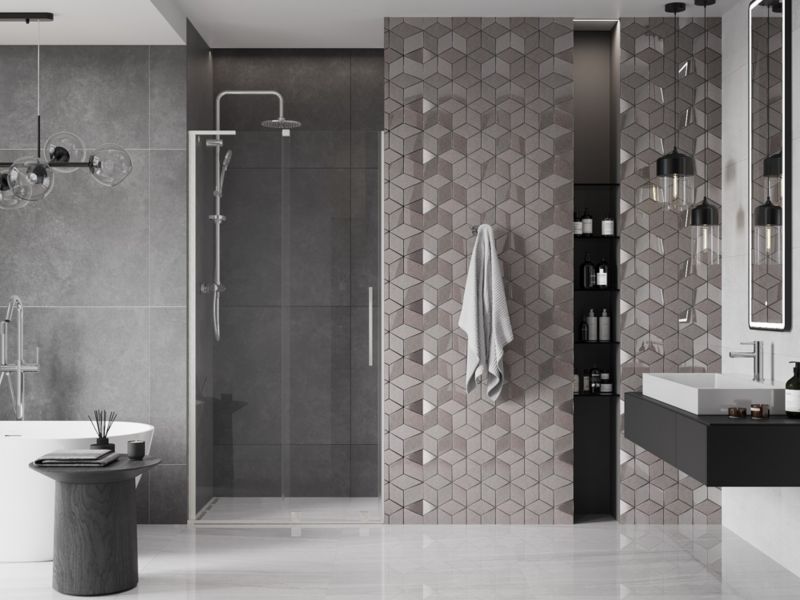 Drzwi prysznicowe Mexen Velar L transparent 120x200 cm 1 szt.