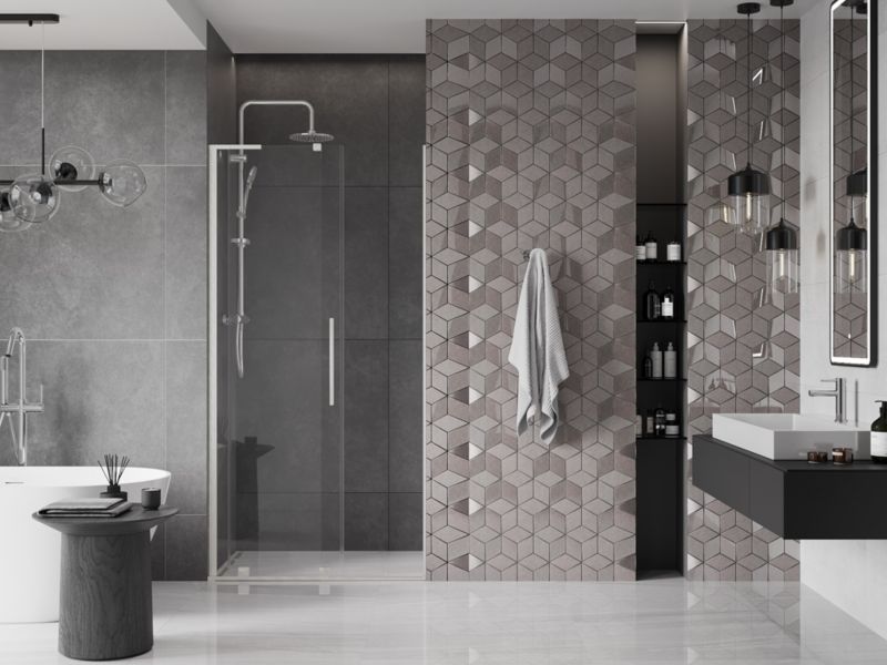 Drzwi prysznicowe Mexen Velar L transparent 120x200 cm 1 szt.