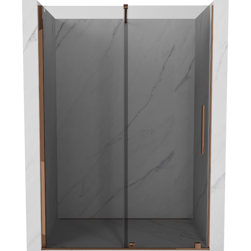 Drzwi prysznicowe Mexen Velar różowe złoto grafit 130x200 cm 1 szt.