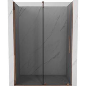 Drzwi prysznicowe Mexen Velar różowe złoto grafit 130x200 cm 1 szt.
