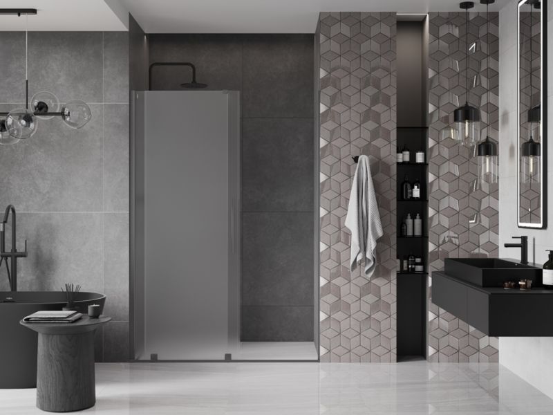 Drzwi prysznicowe Mexen Velar szron 130x200 cm 1 szt.
