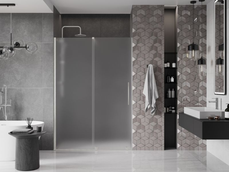 Drzwi prysznicowe Mexen Velar szron 160x200 1 szt.