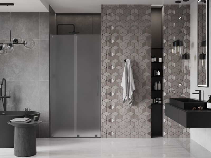 Drzwi prysznicowe Mexen Velar szron gun metal 100x200 cm 1 szt.