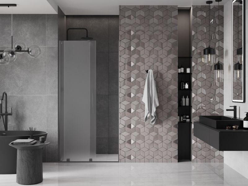 Drzwi prysznicowe Mexen Velar szron gun metal 100x200 cm 1 szt.