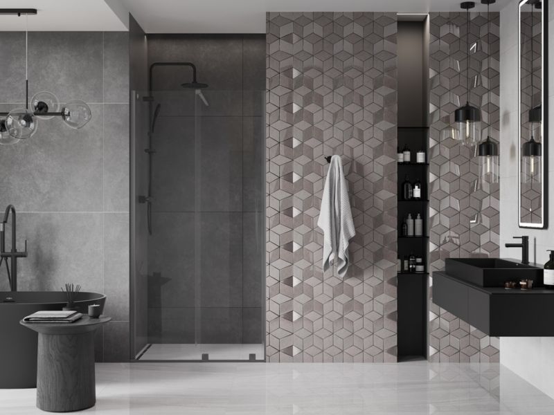 Drzwi prysznicowe Mexen Velar transparent gun metal 100x200 cm 1 szt.
