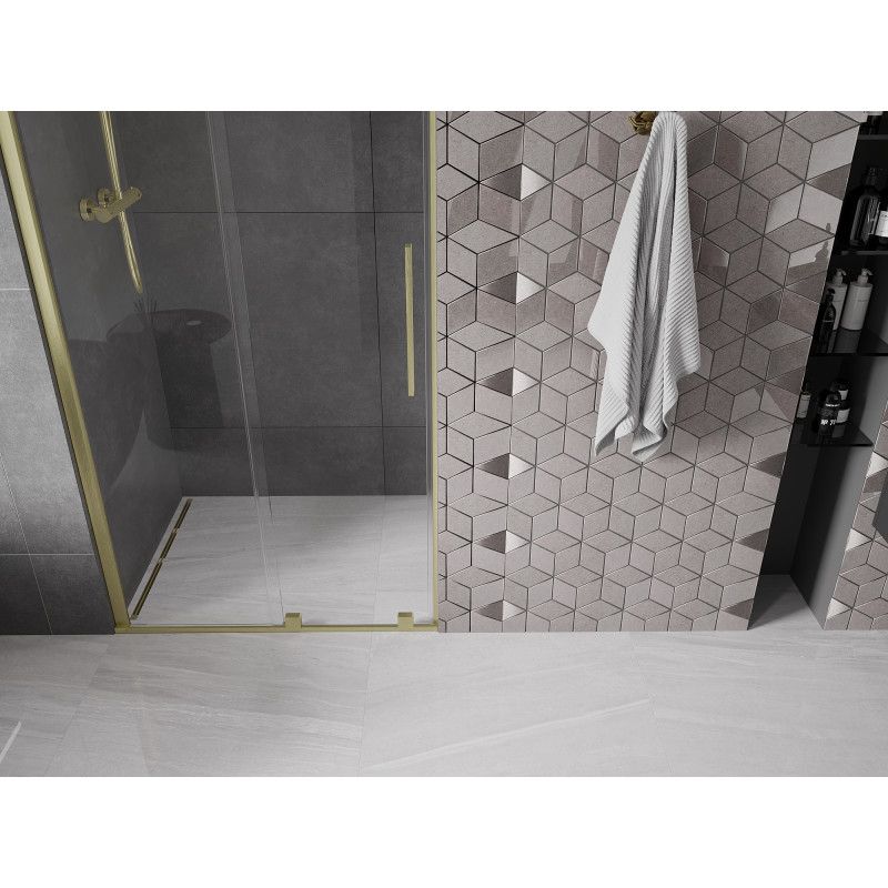 Drzwi prysznicowe Mexen Velar transparent złoty 100x200 cm 1 szt.