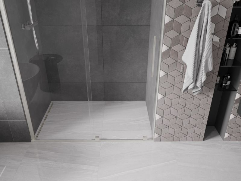 Drzwi prysznicowe Mexen Velar transparentne nikiel 150x200 cm 1 szt.