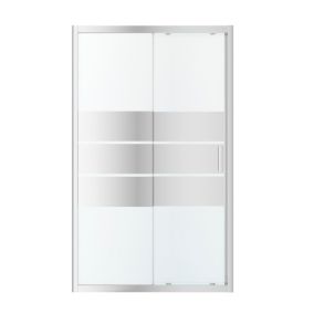 Drzwi prysznicowe przesuwne GoodHome Beloya 120 cm chrom/szkło lustrzane