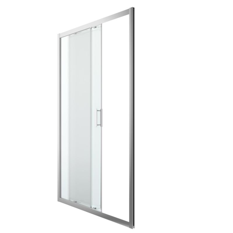 Drzwi prysznicowe przesuwne GoodHome Beloya 120 cm chrom/transparentne