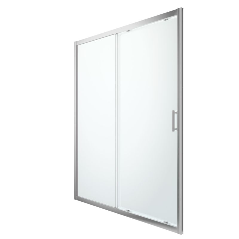 Drzwi prysznicowe przesuwne GoodHome Beloya 160 cm chrom/transparentne
