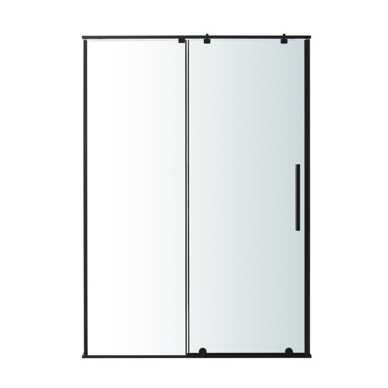 Drzwi prysznicowe przesuwne GoodHome Ezili 120 cm czarne/transparentne