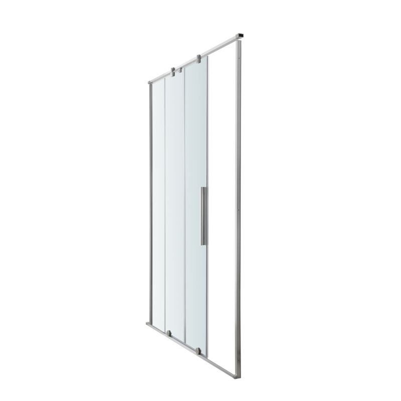 Drzwi prysznicowe przesuwne GoodHome Ezili 140 cm chrom/transparentne