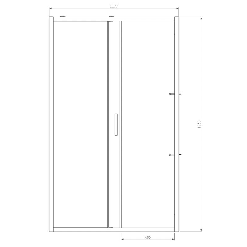 Drzwi prysznicowe przesuwne GoodHome Ledava 120 cm czarne matowe / transparentne