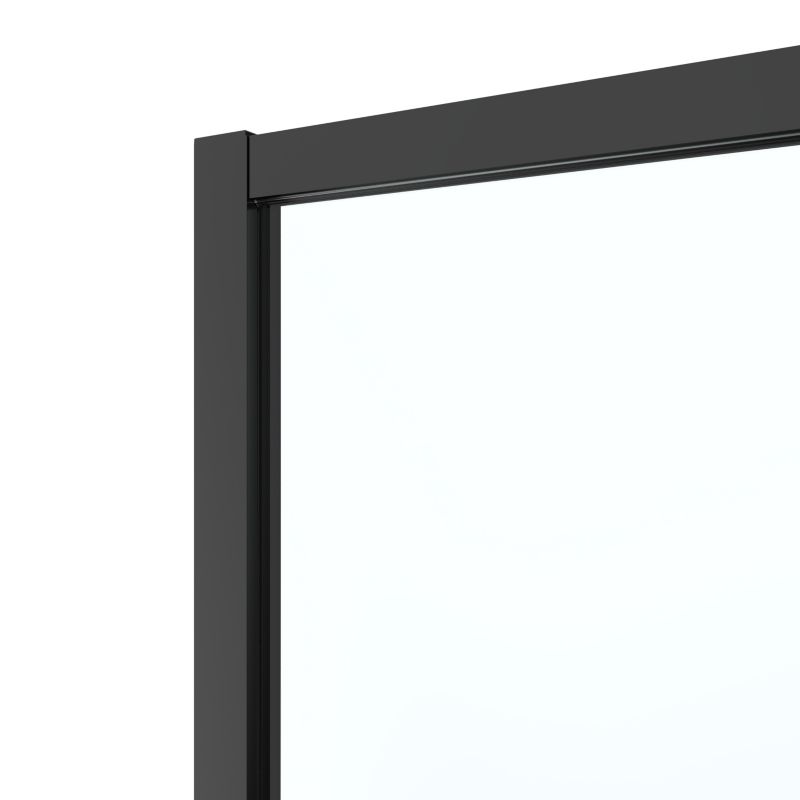 Drzwi prysznicowe przesuwne GoodHome Ledava 120 cm czarne matowe / transparentne